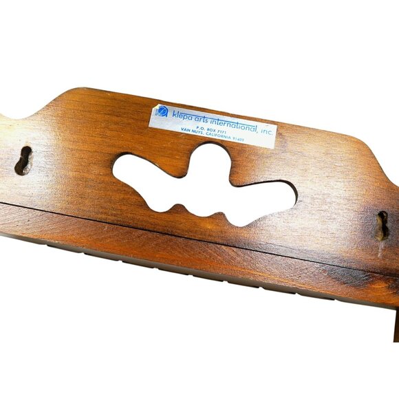 Vintage Klepa Arts 18-Spoon Display Rack – Wall-Mounted Solid Wood Shelf - Picture 4 of 5